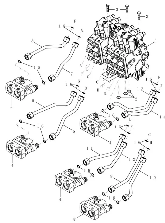 412082A1 - Трубка гидр. секций БРС TGT8/Mg.